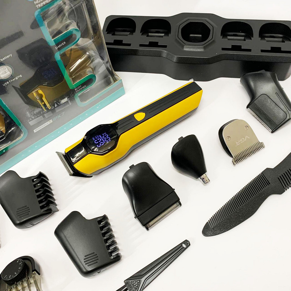 Аккумуляторная универсальная машинка для стрижки, Триммер для самостоятельной стрижки волос KG-32 Львов - изображение 7