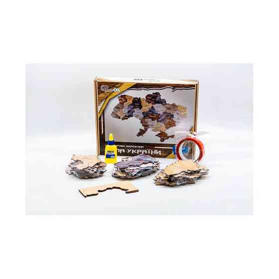 Дерев'яний пазл "Мапа України" Арт-90609, 60х90 см Вінниця