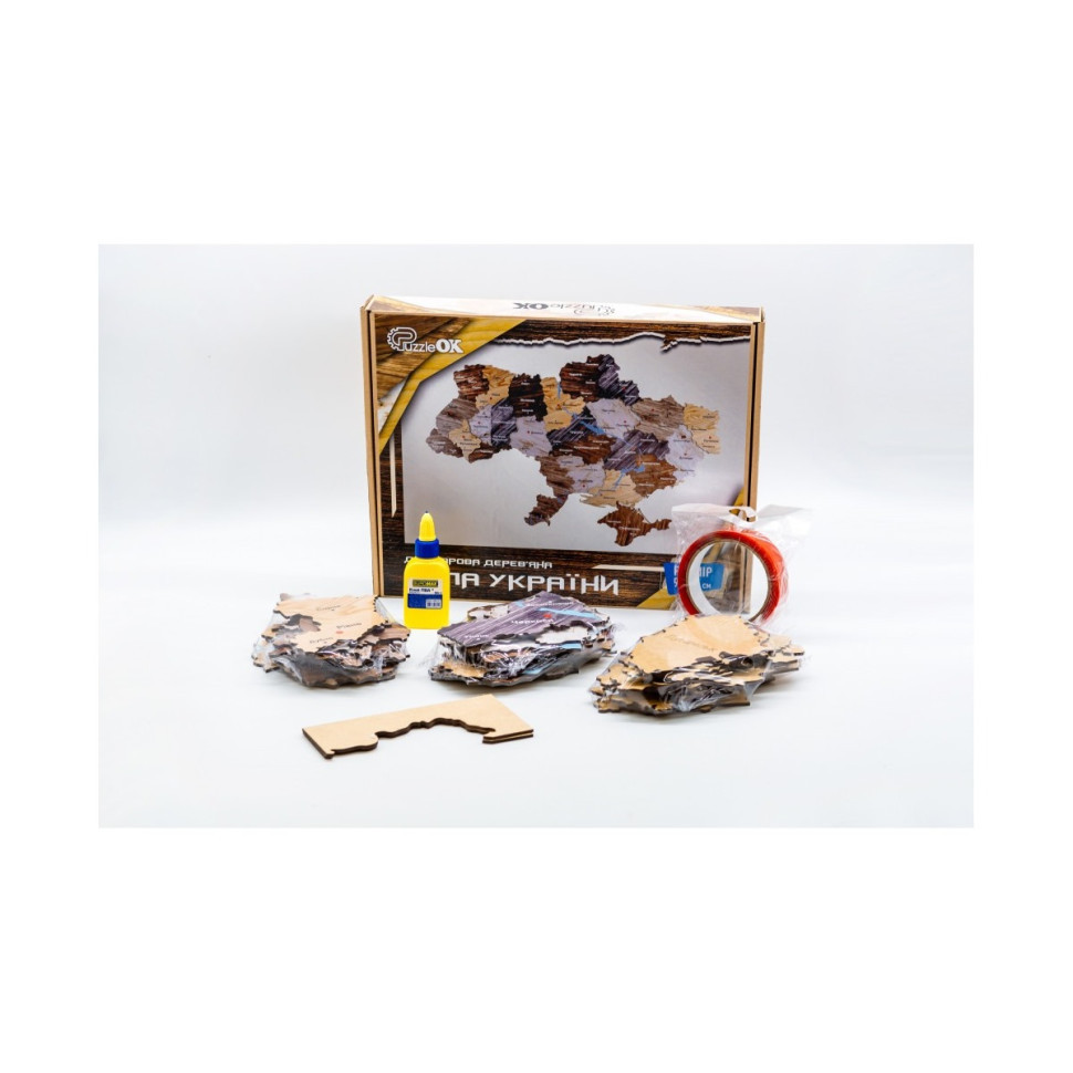Дерев'яний пазл "Мапа України" Арт-90609, 60х90 см Вінниця - фото 5