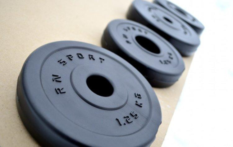 Штанга набірна + W-подібний гриф з гантелями на 160 кг Гантелі, гирі, штанги та диски ударостійкий пластик Київ - фото 6