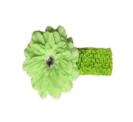Дитяча салатова пов'язка - квітка 12см, окружність 28-50см Київ