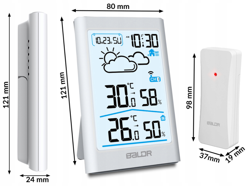 Метеостанція для дому BERDSEN BD-911 White (391101) Київ - фото 4