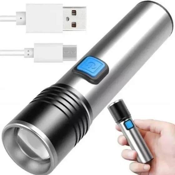 Фонарик ручной BL-K31 USB CHARGE аккумулятор 18650 , 3 режима работы, ZOOM, ДО 500м 6811 Киев