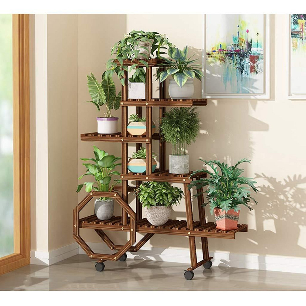 Підставка для квітів "Муліно" на коліщатках мокко Миколаїв - фото 1