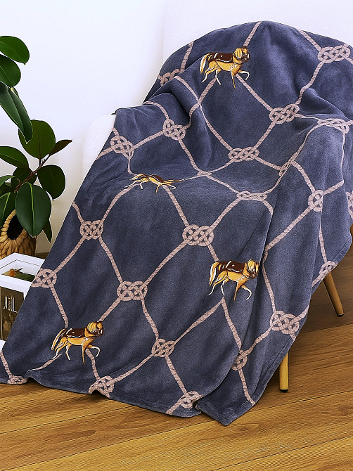 Ecotton Плед Ecotton 220х240 см із мікрофібри Well Soft Канат синій Київ - фото 1