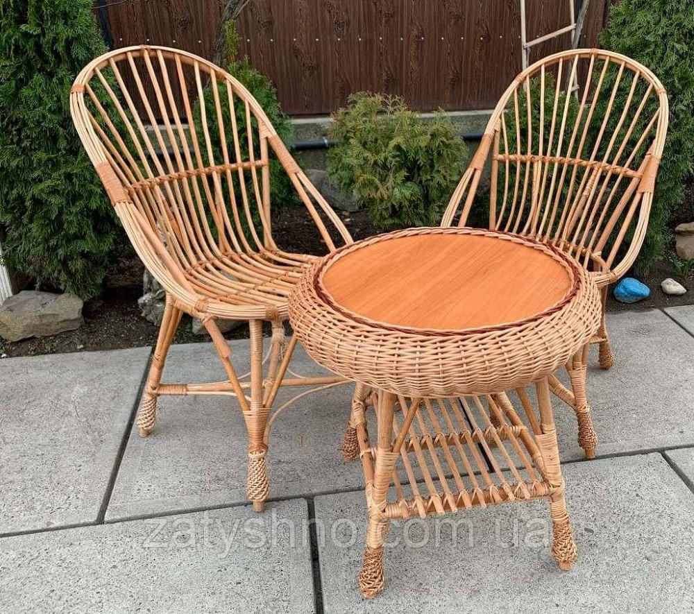 Меблі плетені для балкона з лози Київ - фото 8