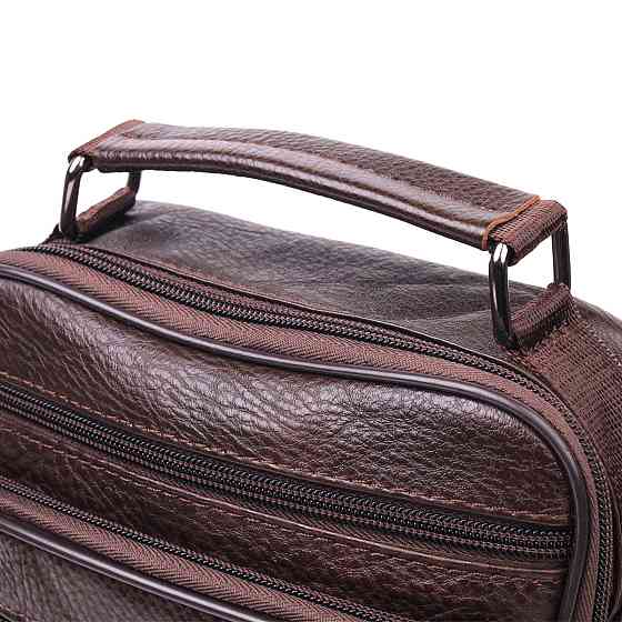 Практичная мужская сумка кожаная 21272 Vintage Коричневая Киев