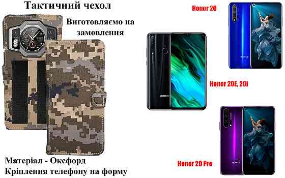 Тактичний чохол для Doogee S86, S86 pro, кріпиться до спорядження на липучці Київ