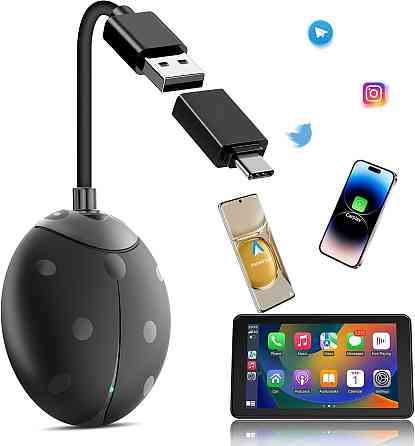 Автомобільний безпровідний адаптер CarPlay і Android Car 2 в 1 Луцк