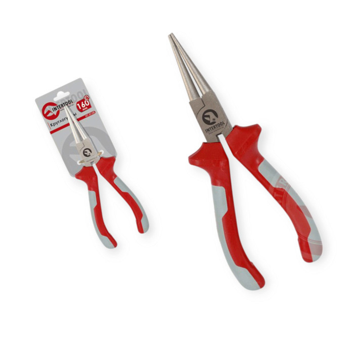 Круглогубцы 160 мм красно-серые ручки Мукачево - изображение 1