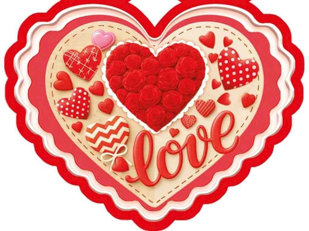 Валентинка двойная LOVE 14х10,5см 10шт/уп МСТ-049у ТМ ЭТЮД Solmir Solmir Solmir Київ - фото 1