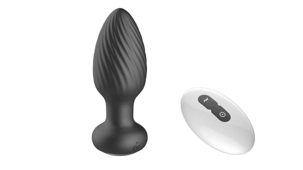 Вібро-пробка Rotating Remote Anal Plug з дистанційним керуванням, чорна Sex Aura Київ - фото 5