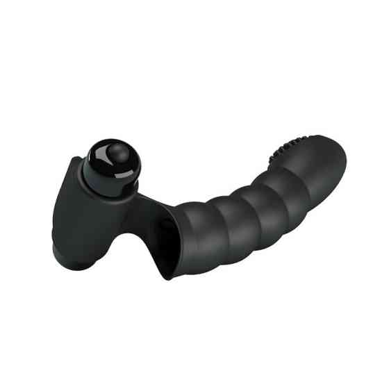 Насадка на палець - Pretty Love Alexander Finger Vibrator Black Sex Aura Київ