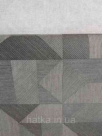 Шпалери вінілові на флізеліновій основі BLOOMING BL22774 геометрія ромби трикутники чорний сірий Київ