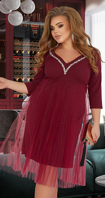 Ошатне плаття батал із кристалами (54) Київ - фото 1