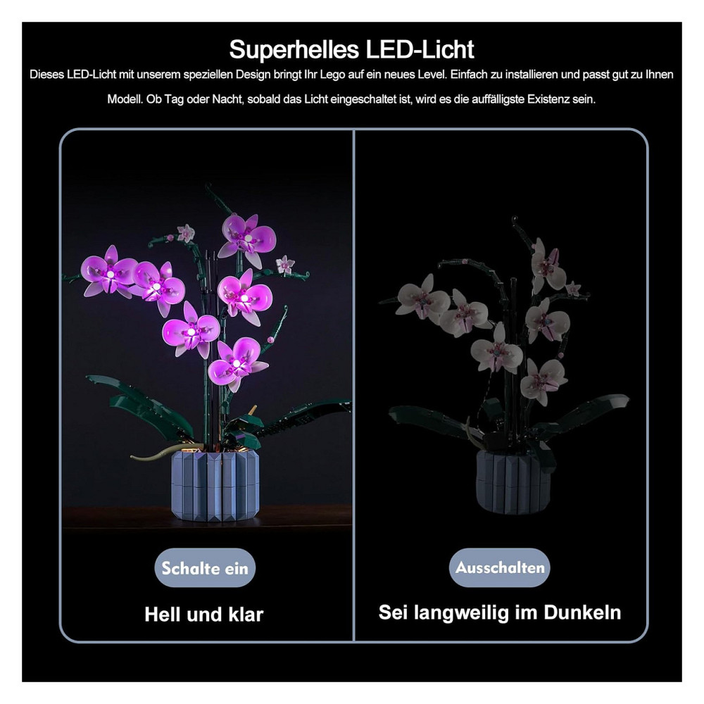 Світлодіодний набір LED підсвітки BrickBling сумісний з LEGO 10311 Orchid фіолетовий USB або батарейне живлення мідний провідник Київ - фото 5