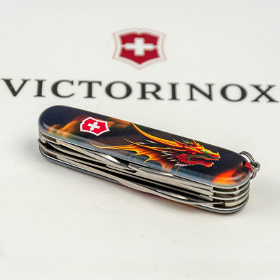 Нож Victorinox Huntsman Zodiac 91 мм Фантастичний дракон (1.3713.3_Z3210p) Винница - изображение 12
