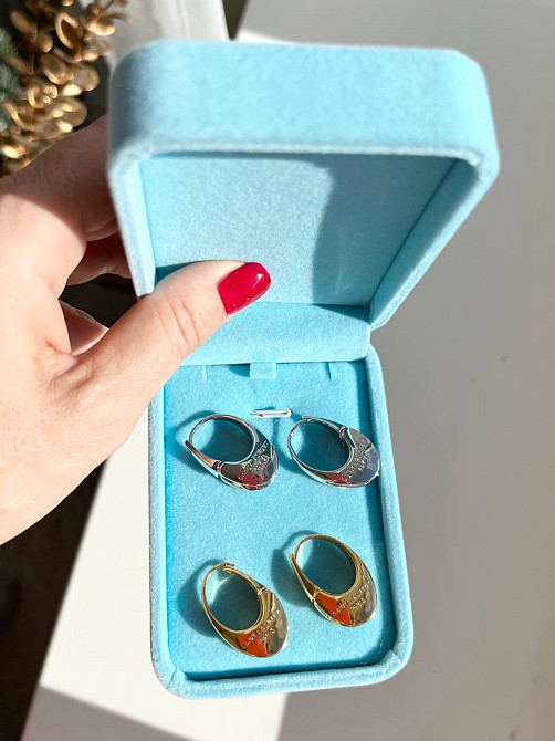 Сережки Saint Laurent у білому золоті Одеса - фото 8