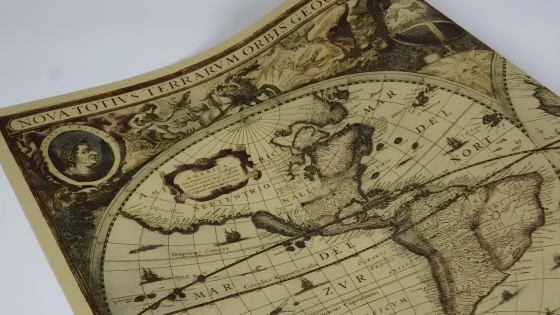 Большая винтажная карта мира под старину декоративная карта для интерьера и украшения стен Киев