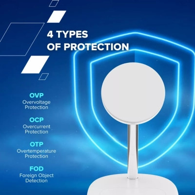 Зарядний пристрій Canyon wireless charger WCS-205 15W Qi2 2in1 White (CNS-WCS205W) Вінниця - фото 2