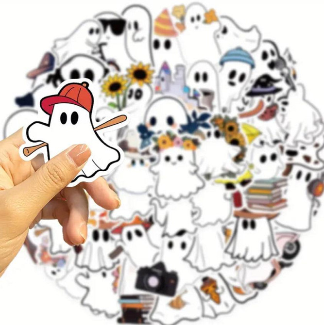 Маленький привид водонепроницаемая наклейка, стикер, виниловая наклейка для ноутбука, планшета, смар Киев - изображение 2