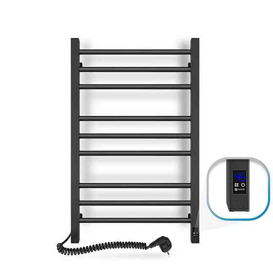 Рушникосушка електрична Navin Класик Квадро 500х800 Sensor з таймером, чорний муар (12-216153-5080) Київ