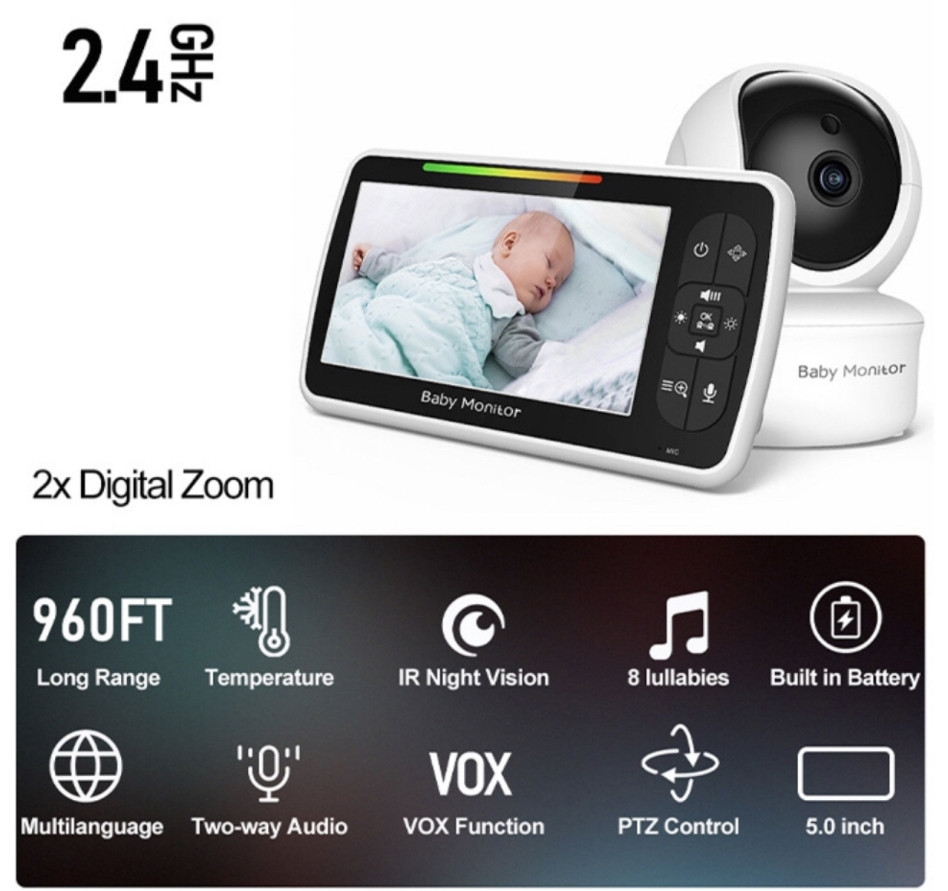 Відеоняня Baby Monitor SM-650, портативна відеоняня з планшетом. Харків - фото 7