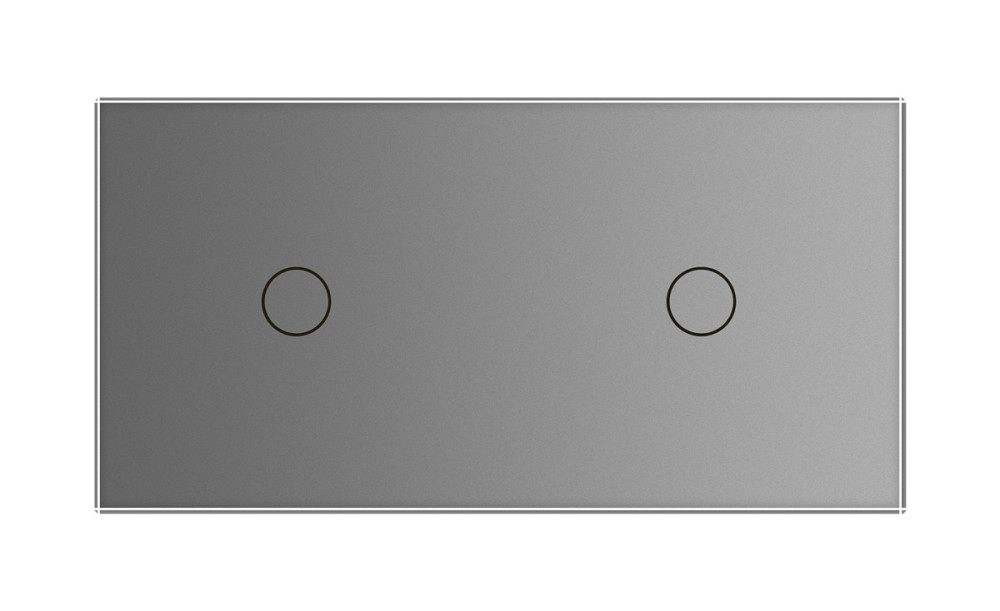 Розумний сенсорний прохідний/перехресний вимикач 2 сенсора (1-1) Livolo сірий скло (VL-C701SZ/C701SZ-15) Коломыя - изображение 4