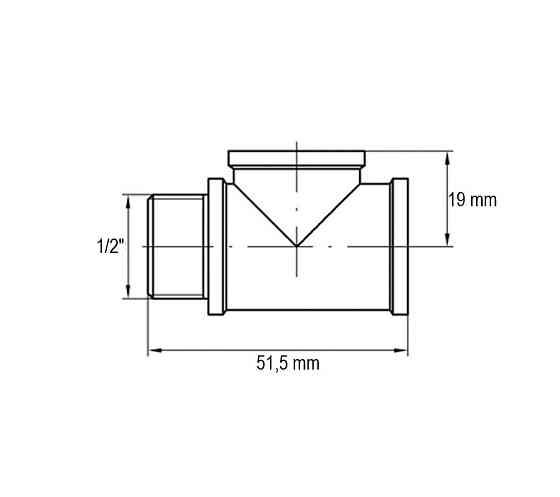 Трійник Koer KF.T06FFM.WN 1/2'' ВВЗ (без нікелю) (KR3030) Київ