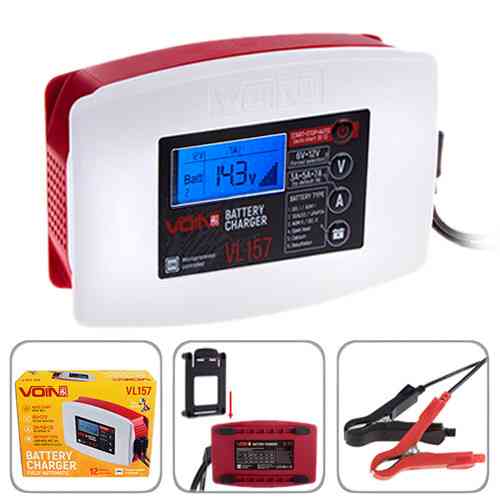 Импульсное зарядное устройство VOIN VL-157 6/12В 3-7А с LCD, 3-120 Ач Харьков
