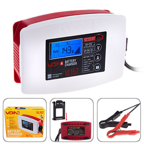 Импульсное зарядное устройство VOIN VL-157 6/12В 3-7А с LCD, 3-120 Ач Харьков - изображение 5