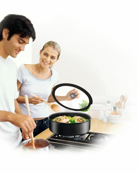 Кришка Tefal Ingenio 28 см (L9846753) ( прозорий, чорний ) Харьков - изображение 6