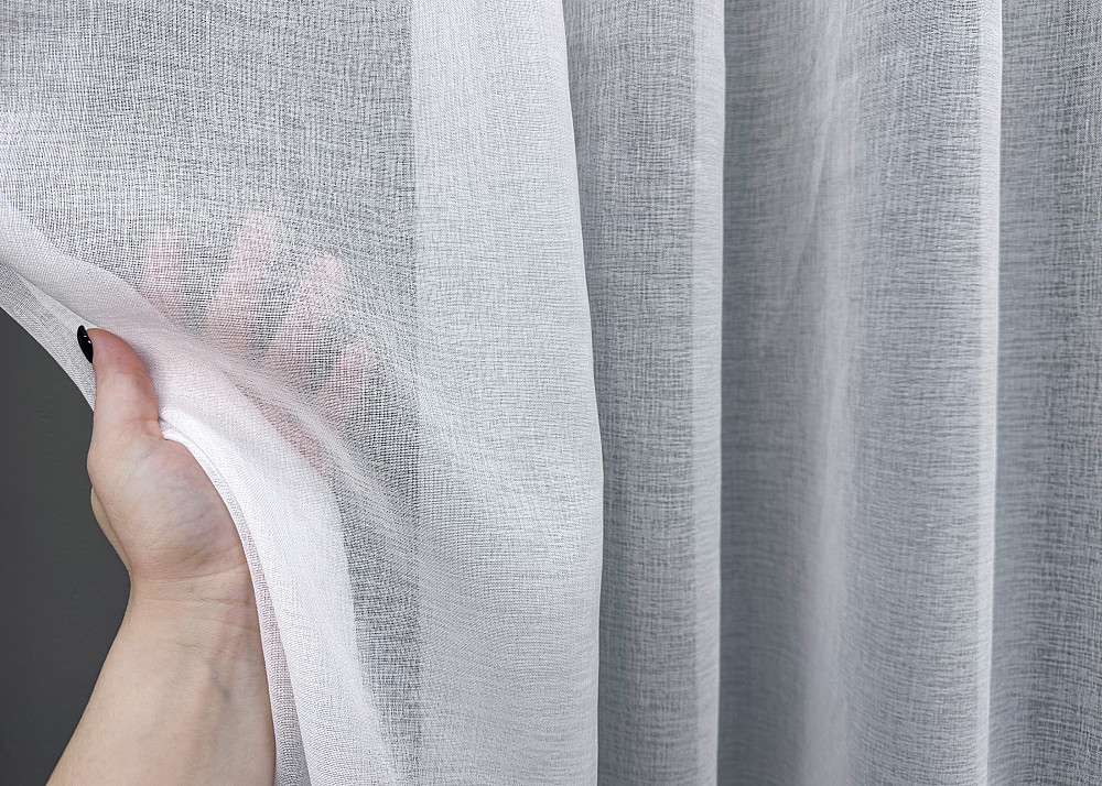 Тюль VR-Textil 1276т Мікро-льон однотонний Білий 270х170 см (43-171) Київ - фото 3