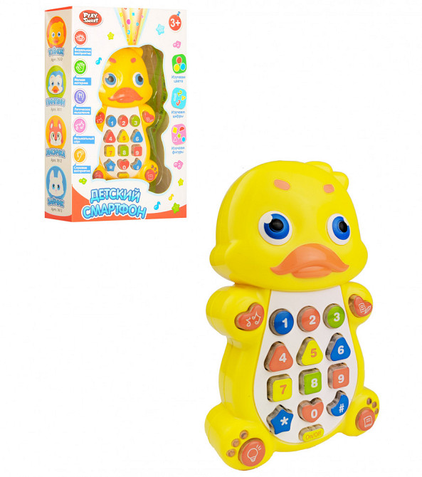 Дитячий розвиваючий телефон 7614 (укр.) з проектором 7614-2 (Качка) Вінниця - фото 1