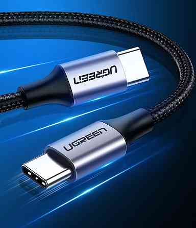 Кабель USB 2.0 Type-C M-M, 2 м, 60W Чорний, Round Cable Nickel Plating Aluminum Shell US261 UGREEN Вінниця