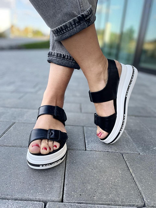 teona Босоніжки жіночі TEONA 134 чорні (літо, шкіра натуральна) (4098) Коломия - фото 8