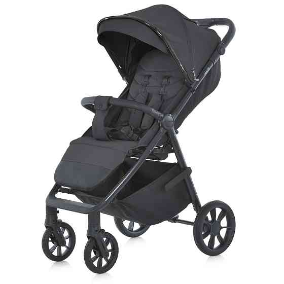 Коляска дитяча El Camino MALTA Black Onyx прогулянкова з москітною сіткою дощовиком та чохлом для ніжок у комплекті Чорна (ME Чернігів
