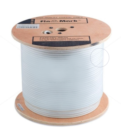 TV кабель 75 0м FinMark F5967BV (белый, 305м) Винница