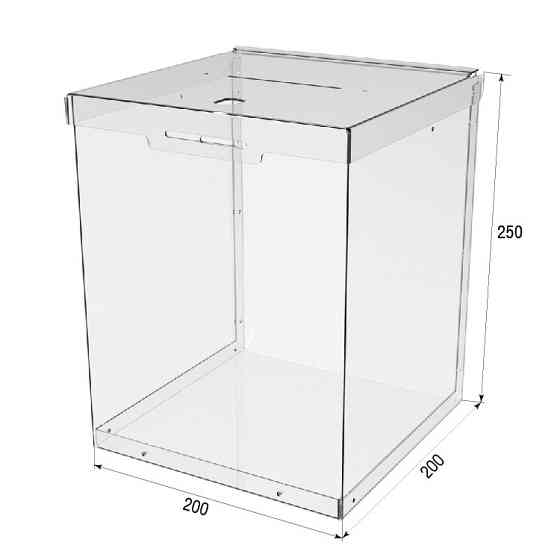 Ящик EKOSTAR с замком для пожертвований и сбора денег 200x200x250. Объем 10 литров Киев