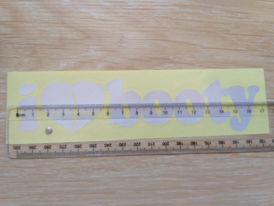 Наклейка на авто I Love Booty-Я люблю видобуток Біла Київ - фото 5