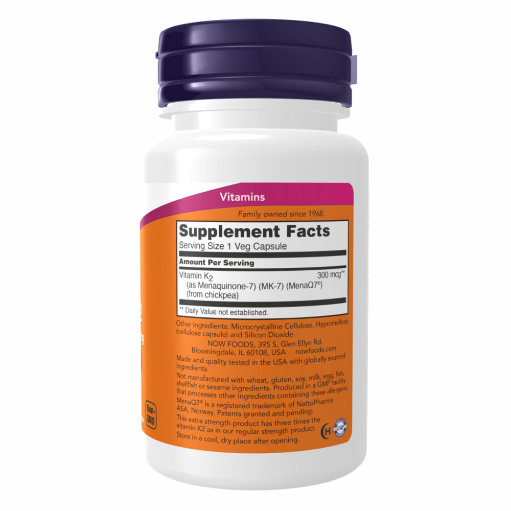Витамин К-2 ( МК-7) NOW Vitamin K2 (MK-7) 300mcg - 60 vcaps Киев - изображение 2