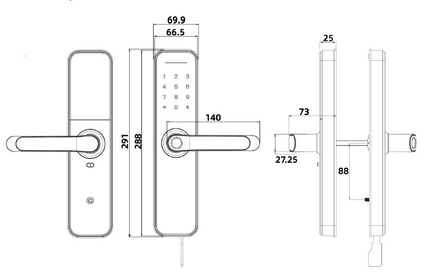 Розумний дверний біометричний замок SEVEN LOCK SL-7766BF Київ - фото 15