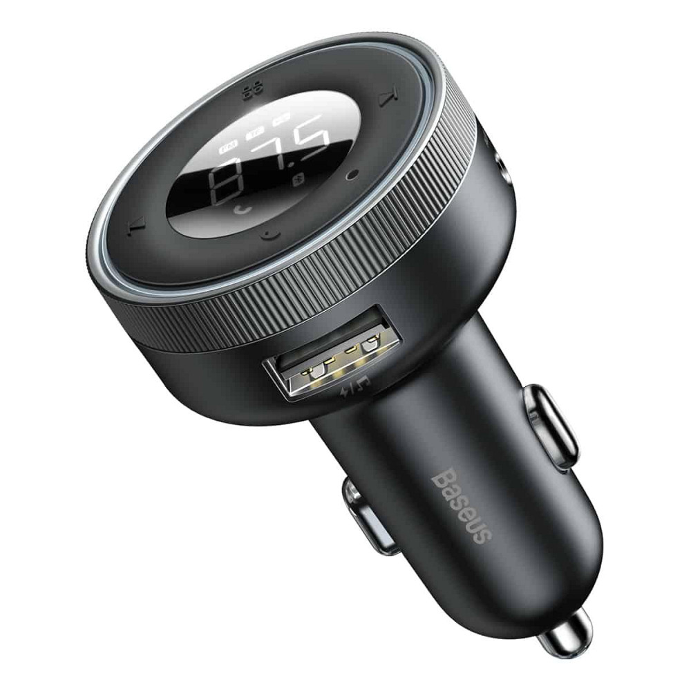 Автомобільний зарядний пристрій з FM-модулятором Baseus Enjoy Car MP3 Charger, колір чорний CCLH-01 Одеса - фото 1