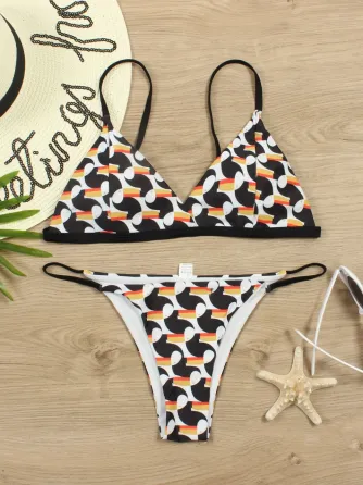 Жіночий роздільний купальник з тонким поролоном S різнобарвний Київ