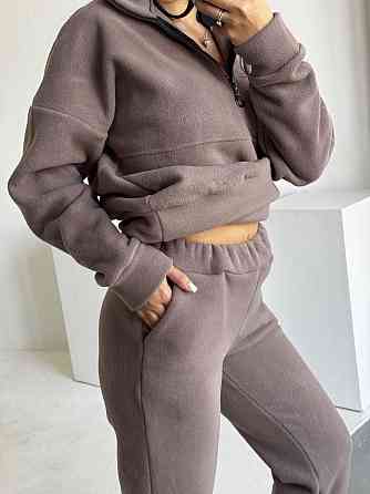 Женский теплый костюм двойка: кофта и штаны из турецкого флиса Мокко, 42/44 Одесса