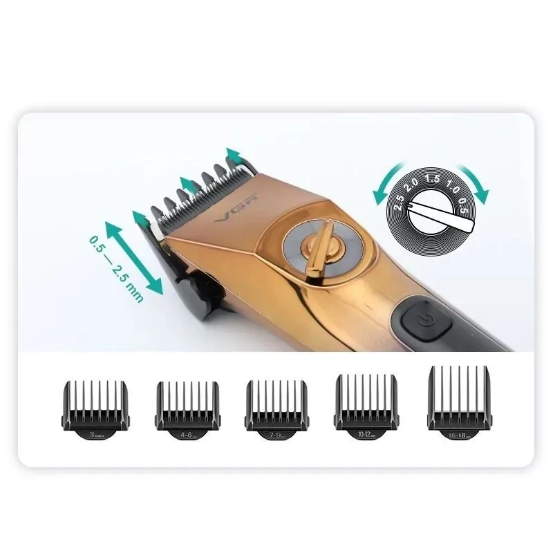 Професійна машинка для стрижки волосся VGR V-663 з насадками Київ - фото 7