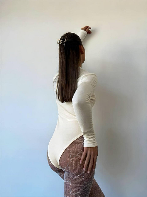 Женский теплый базовый боди на молнии джерси на флисе Молочный, 46/48 Одесса - изображение 3