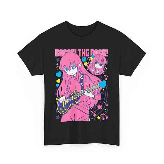 Футболка для мальчика аниме Хитори Готоу Боккхи Рокк оверсайз (рост от 165 до 180 ) Черний AnimeJ0247m Днепр