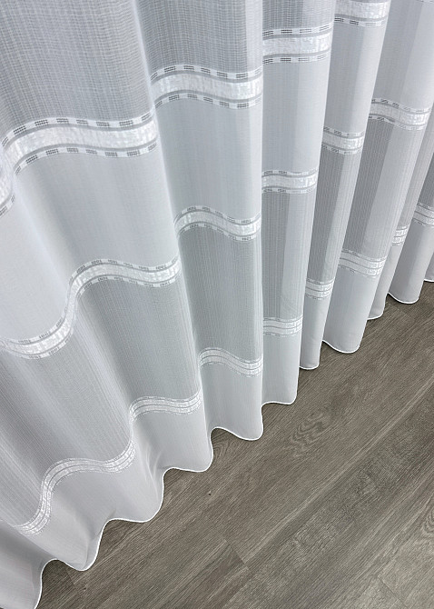 Тюль льон "Мережка" колір білий 1357т Київ - фото 5
