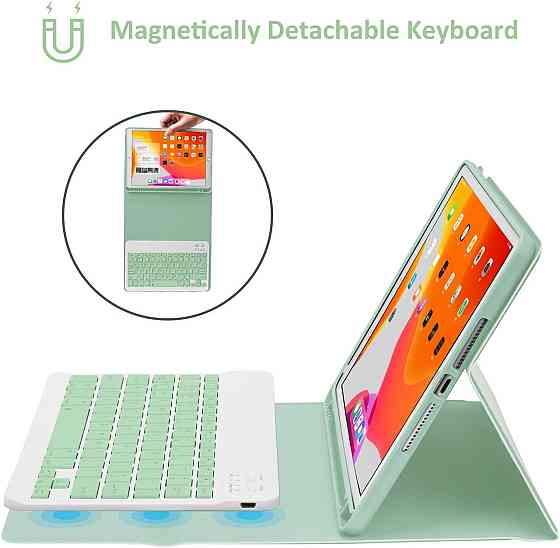 Клавиатурный чехол для iPad 10.2 (2019/2020) Bluetooth съёмная клавиатура подставка держатель для Apple Pencil Киев